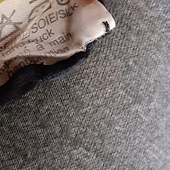 VINTAGE 70's - 90's FRENCH DESIGNER: LOUIS FERAUD HAND PRINTED SILK SCARF - Picture 6 of 7